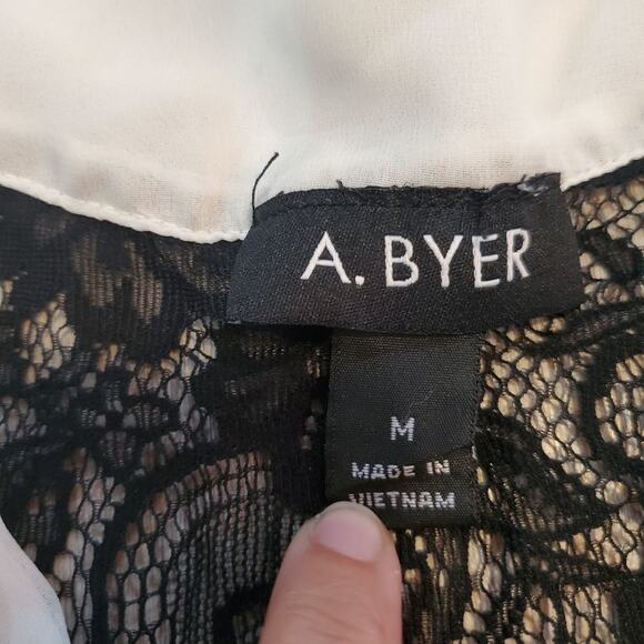 A. Byer medium womens sheer tank top blouse - Picture 7 of 9